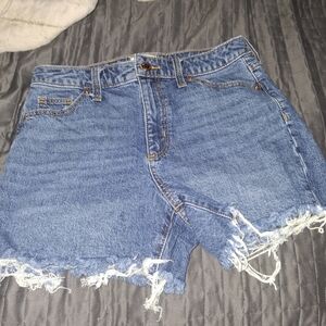 Universal Thread Blue Frayed Jean Shorts